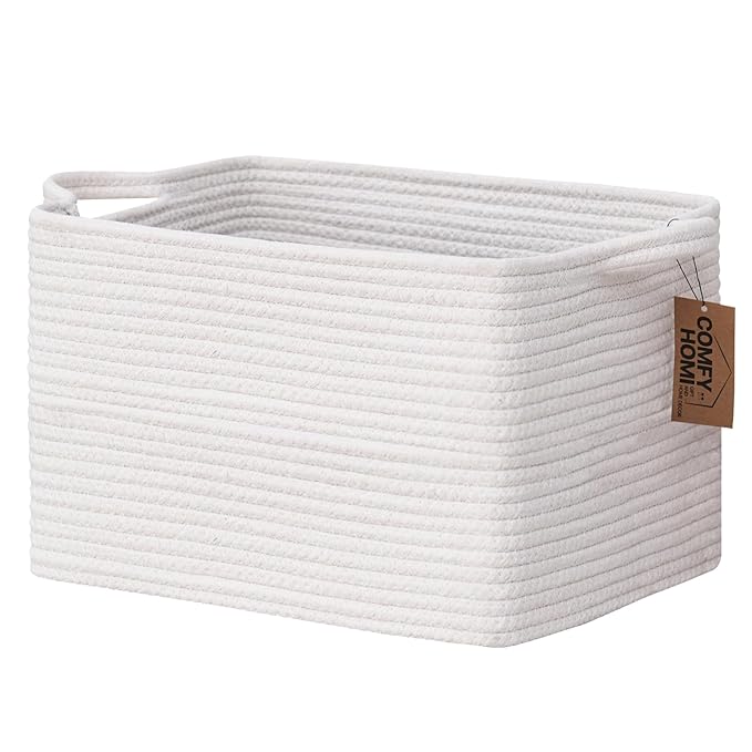 COMFY-HOMI Cotton Rope Woven Basket by COMFY-HOMI