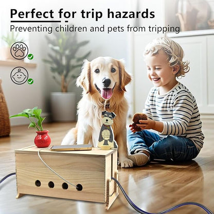 Large Cable Management Box, Wood Cord Hider Box & Organizer - Image 5