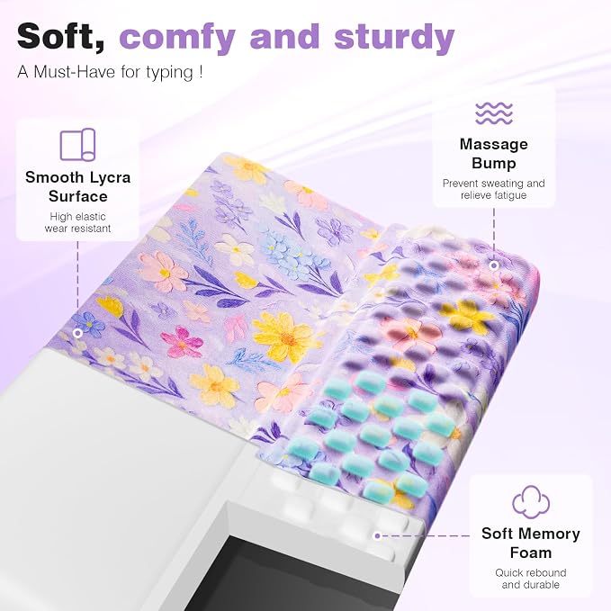Ospelelf Keyboard Wrist Rest Pad, Comfy Ergonomic Keyboard Stand Riser Holder - Image 3