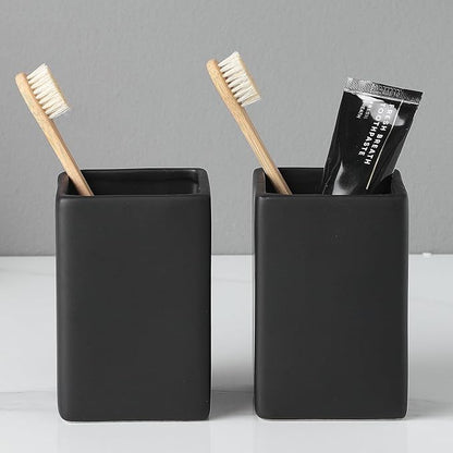 Black Square Toothbrush Holders by BSDISP