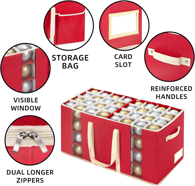 Christmas Visible Ornament Storage Box - Image 6