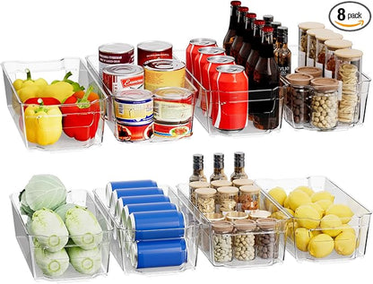 Clear Fridge Organizer, Refrigerator Organizer Bins by INCOSTAR
