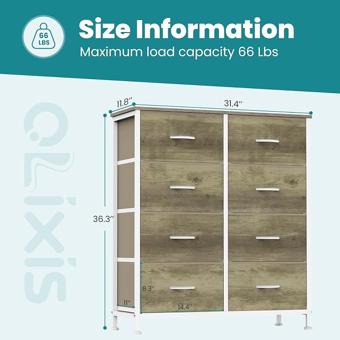 OLIXIS 8 Drawer Storage Dresser - Image 4