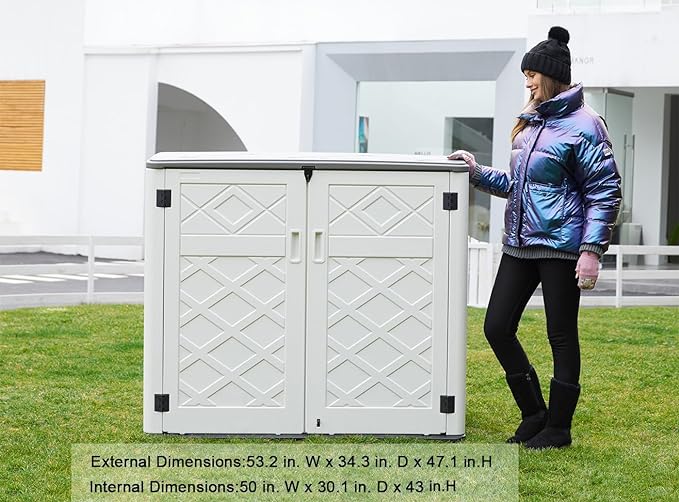 KINYING Larger Outdoor Storage Shed Weather Resistance, Horizontal Outdoor - Image 5