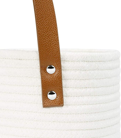 Goodpick 2 Pack Jute Rope Wall Hanging Storage Baskets - Image 6