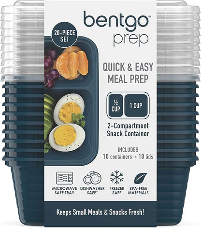 Bentgo Prep - 2-Compartment Snack Containers - Reusable, Microwaveable - Image 8