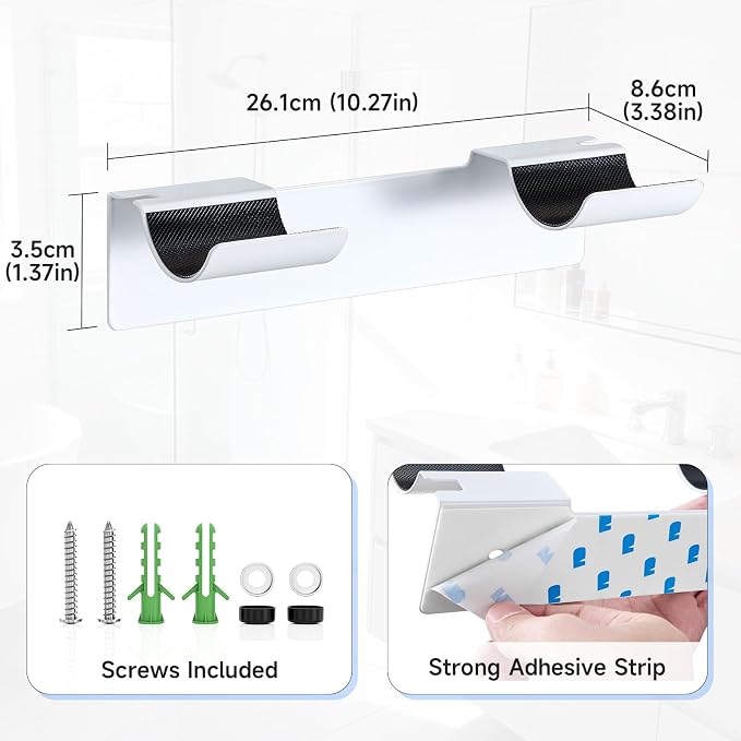 2 PCS Wall Mount Curling Iron Holder and Hair Tool Organizer - Image 3