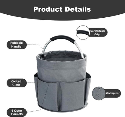 17L Cleaning Caddy with Handle, Cleaning Supplies Organizer, Foldable Storage - Image 5