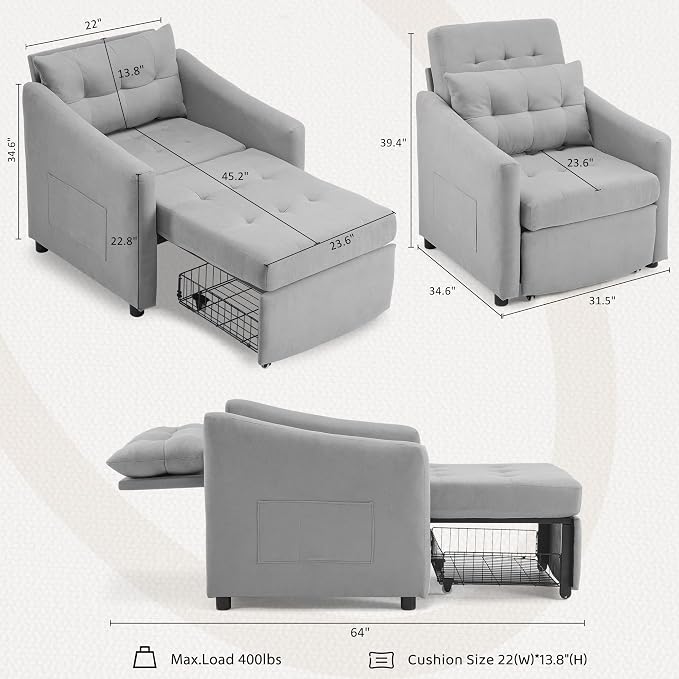 Bezseller Sleeper Sofa Chair Bed - Image 2