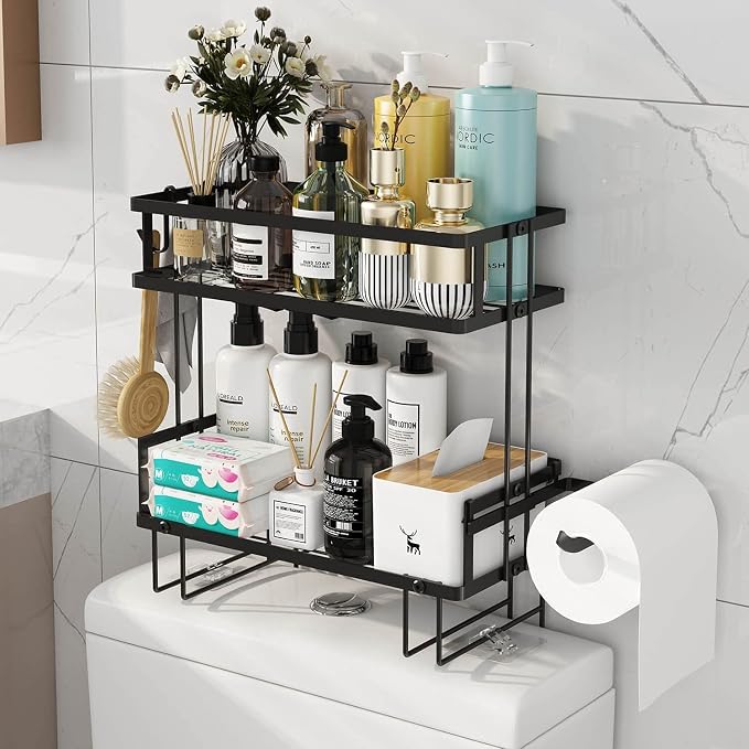 2-Tier Over Toilet Storage Shelf, Wall-Mount - Image 8