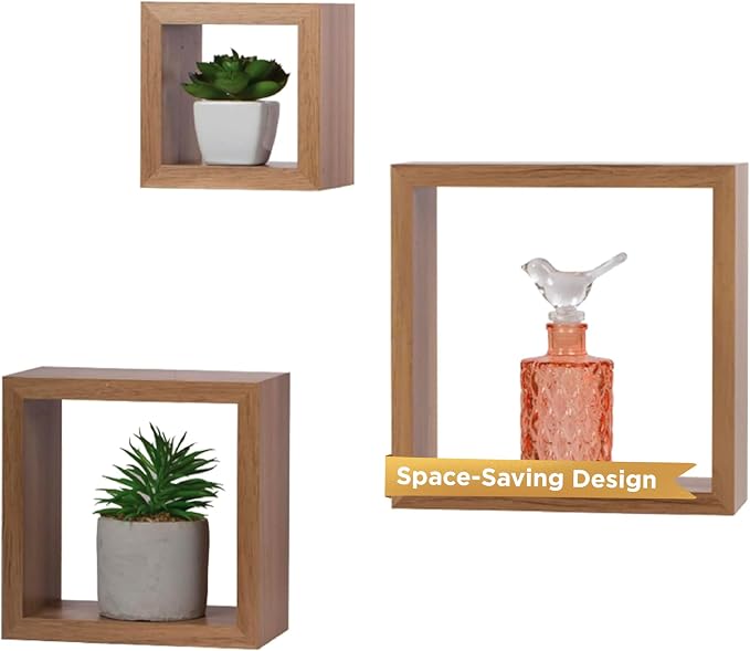 Kiera Grace Cubbi Floating Shelves, Modern Wall-Mounted Square Shelves by KieraGrace