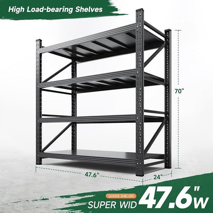 Letaya 3000LBS Storage Shelves Heavy Duty, 4 Tier Adjustable Utility Rack Shelf - Image 2