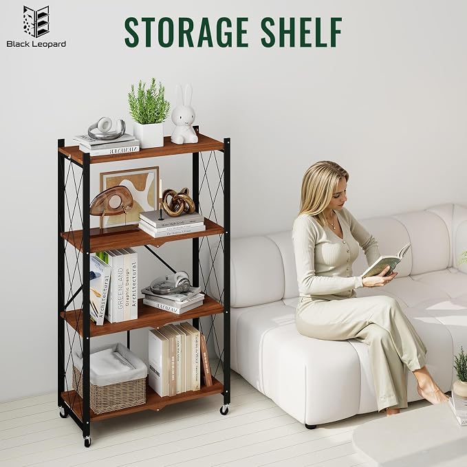 black leopard 4-Tier Foldable Shelf - Image 8