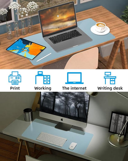 Non-Slip Desk mat, PULeather Desk Pad Protector, Office Desk Mat, Large Mouse - Image 7