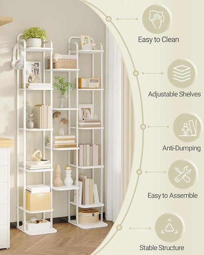 Hzuaneri 10 Tiers Vertical Shoe Rack, Narrow Shoe Tower, Tall Shoes Shelf - Image 7