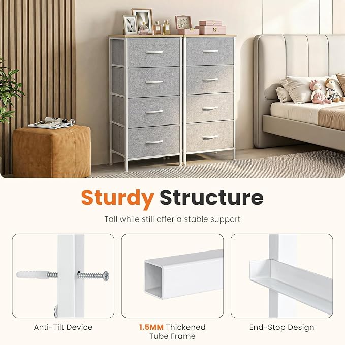 Sweetcrispy Nightstand Small Bedroom Dresser - Image 7