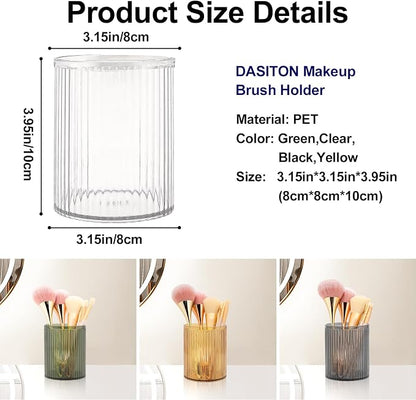 DASITON Makeup Brush Holder Organizer, Acrylic Makeup Brush Cup, Vintage - Image 7