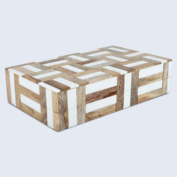 Handicrafts Home White Decorative Storage Box - Image 7
