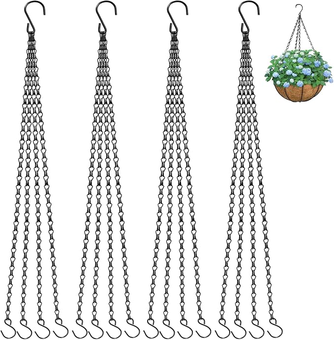 4 Pack, 16 Inch Hanging Basket Chain by ZeeDix
