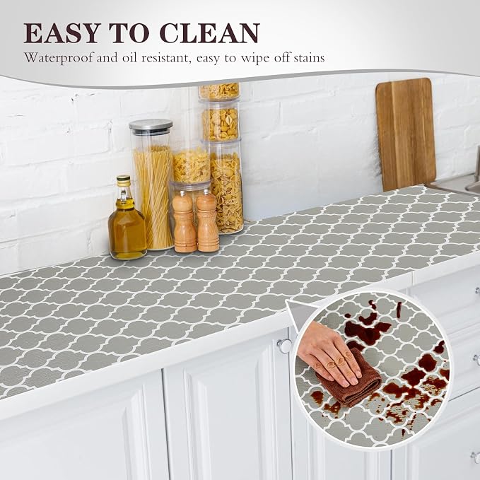 Drawer and Shelf Liner, Non-Slip Kitchen Cabinet Liners Non-Adhesive Thick - Image 3