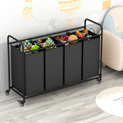 Laundry Sorter 4 Section Hamper Sorter - Image 3