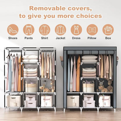 VTRIN Portable Closet Wardrobe for Hanging Clothes - Image 7