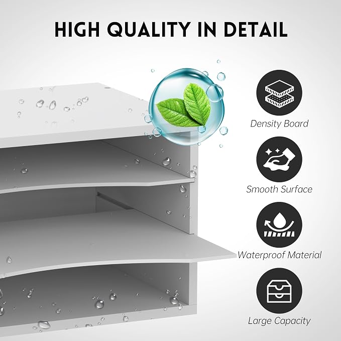 3 Tier Wood Desk Organizer, Mail Sorter and Paper Organizer - Image 5