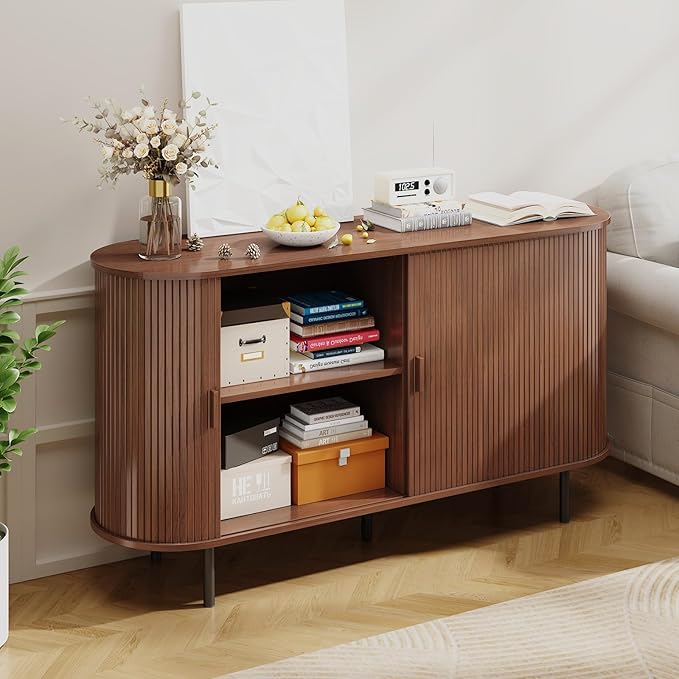 Buffet Sideboard Cabinet with Storage, Modern Accent Coffee Bar Console Table - Image 6