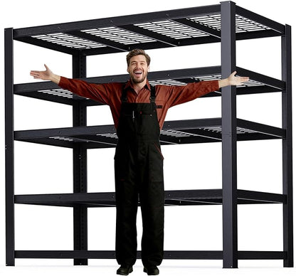 62" W 3050LBS Storage Shelves Unit, 5 Tier Heavy Duty Metal Shelving Unit and by Unknown