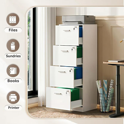 DEVAISE 4 Drawer Vertical File Cabinet, Wood Filing Cabinet - Image 5
