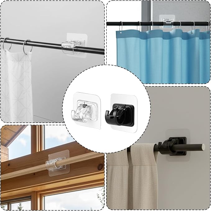 12 Set of Command Curtain Rod Hooks, Command Hooks - Image 7