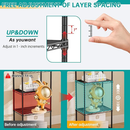 SINGAYE Shelf Closet Wire Shelving：Adjustable Metal Unit - Image 7