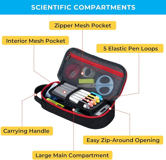 ECHSRT Large Capacity Pencil Case - Image 3