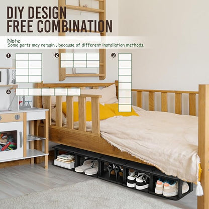TRZZ 10-Tier Shoe Rack, Narrow Stackable Organizer, Vertical Efficient Shoe - Image 5