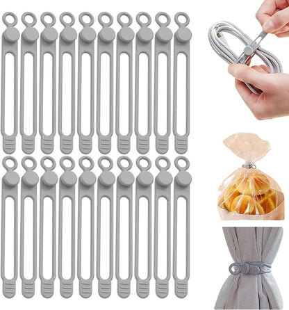 Data Cable Organizer, Silicone Cable Ties Reusable by Viwgnxy