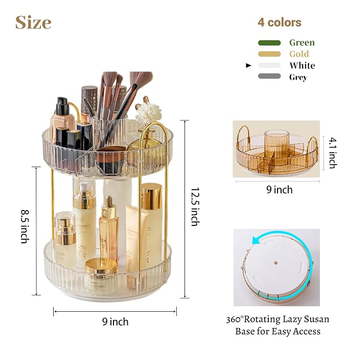 Aveniee 360 Rotating Makeup Organizer - Image 4