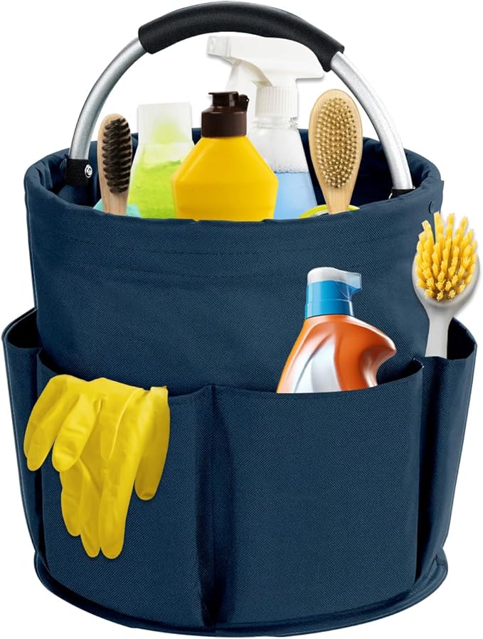17L Cleaning Caddy with Handle, Cleaning Supplies Organizer, Foldable Storage by Unknown