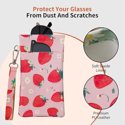 Double Eyeglass Case Soft Dual Glasses Case - Image 3