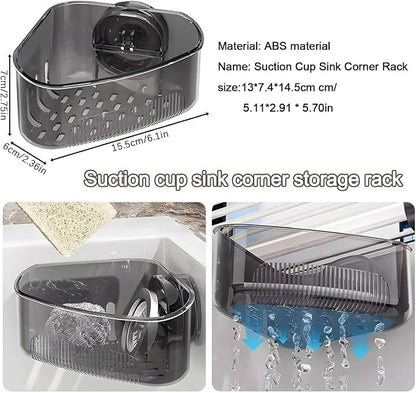 2PCS Sink Organizer Rack for Kitchen for Sponges, Sink Corner Drain Box - Image 3