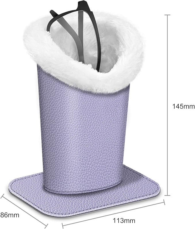 Fintie Plush Lined Eyeglasses Holder, Glasses Stand Case, Anti-scratch Glasses - Image 2