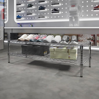 18" Deep x 48" Wide x 14" Height Wire Shelving Kit | 2-Tier | NSF Commercial - Image 2