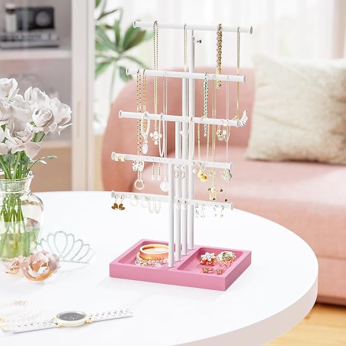 Love-KANKEI Jewelry Organizer Stand, 5 Tier Large Necklace Holder - Image 7