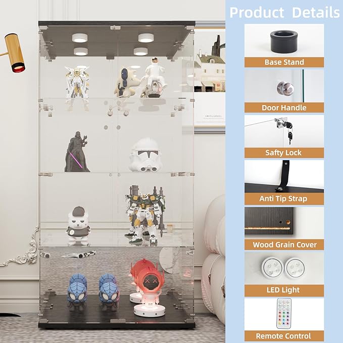 Beauty4U Glass Display Cabinet - Image 3