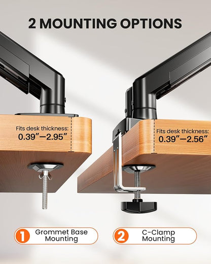ErGear Dual Monitor Arm, Full Adjustable Monitor Mount - Image 8