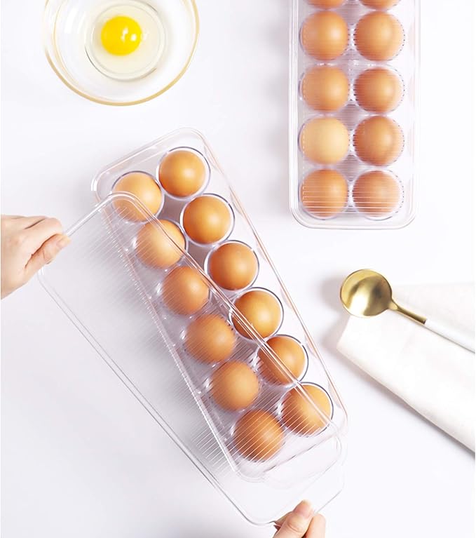 JAMOR 12 Grid Egg Storage Box Refrigerator Egg Rack Tray - Image 7