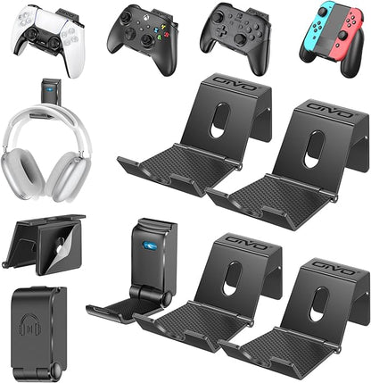 OIVO Controller & Headset Wall Mount Holder Stand, Foldable Headphone Stand by OIVO
