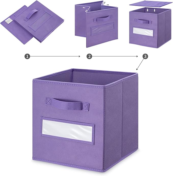 11 Inch Storage Cube, Storage bin, cube storage Foldable Fabric Cube Storage - Image 4