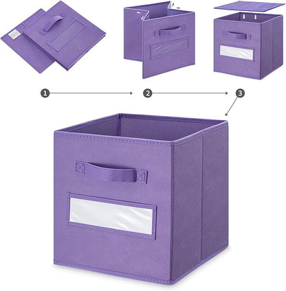 11 Inch Storage Cube, Storage bin, cube storage Foldable Fabric Cube Storage - Image 4