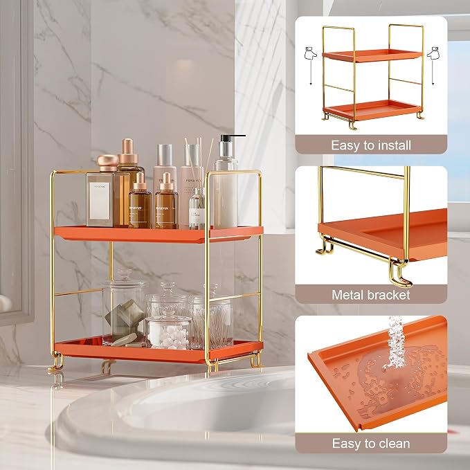 FSyueyun 2-Tier Bathroom Countertop Organizer, Bathroom Organizers and Storage - Image 3