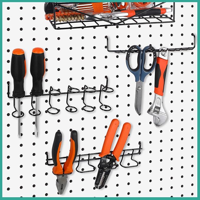 Coume 6 Pcs Pegboard Screwdriver Holders Organizer Pegboard Plier Holders - Image 6